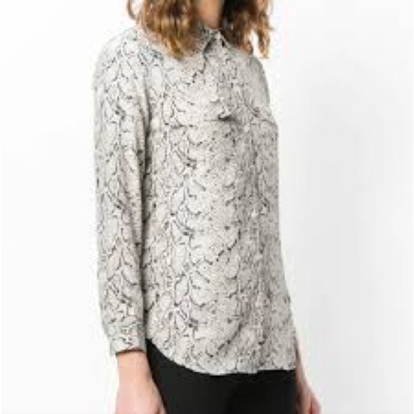 Equipment Black and White Snakeskin Blouse - Picture 2 of 5